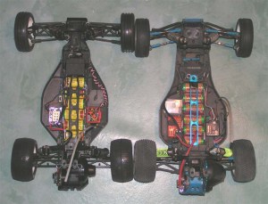 Dois chassis iguais com layouts diferentes